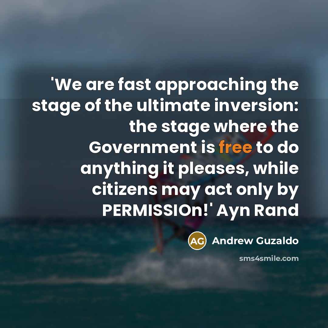 “'We are fast approaching the stage of the ultimate inversion:…” quote by Andrew Guzaldo
