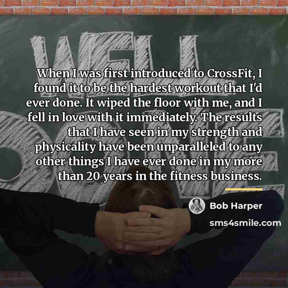 “When I was first introduced to CrossFit, I found it…” quote by Bob Harper