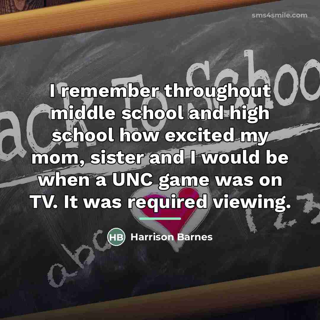 “I remember throughout middle school and high school how excited…” quote by Harrison Barnes