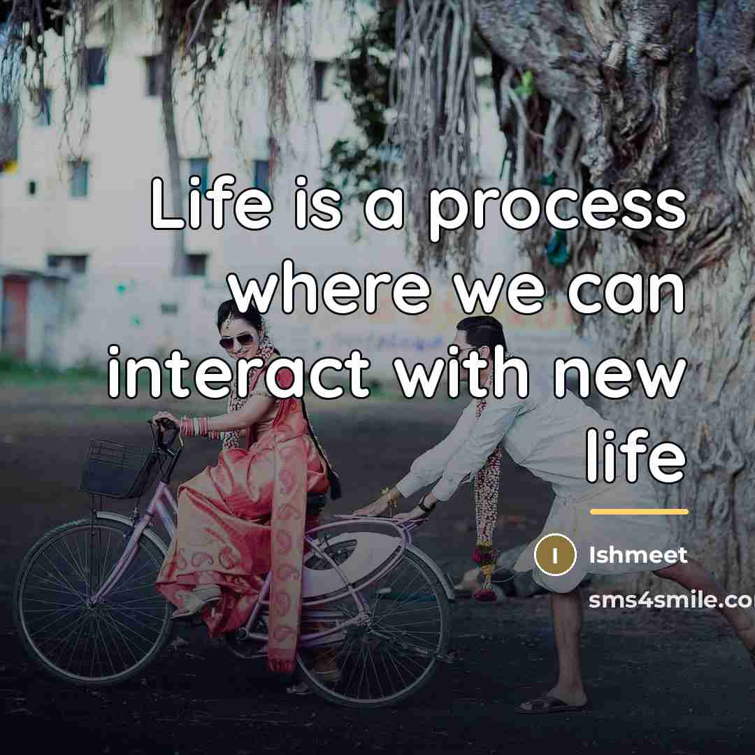 “Life is a process where we can interact with new…” quote by Ishmeet