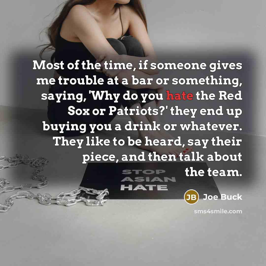“Most of the time, if someone gives me trouble at…” quote by Joe Buck