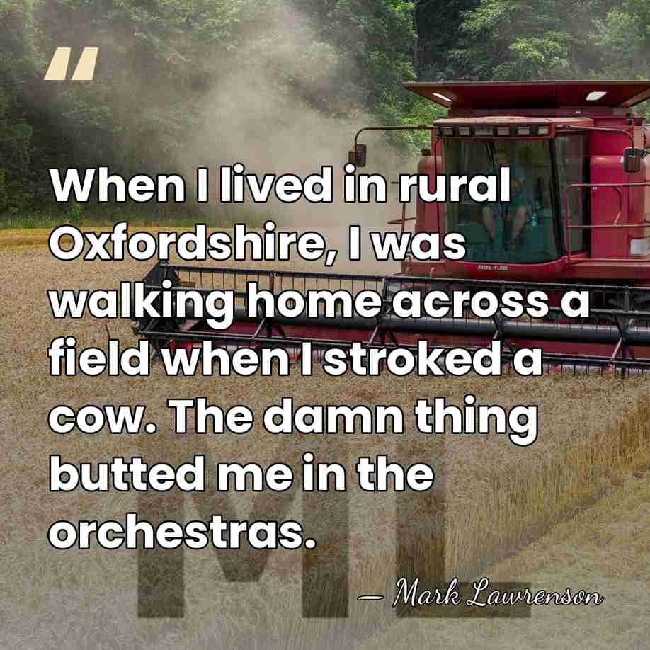 When I lived in rural Oxfordshire, I was walking home across a&hellip; - Mark Lawrenson