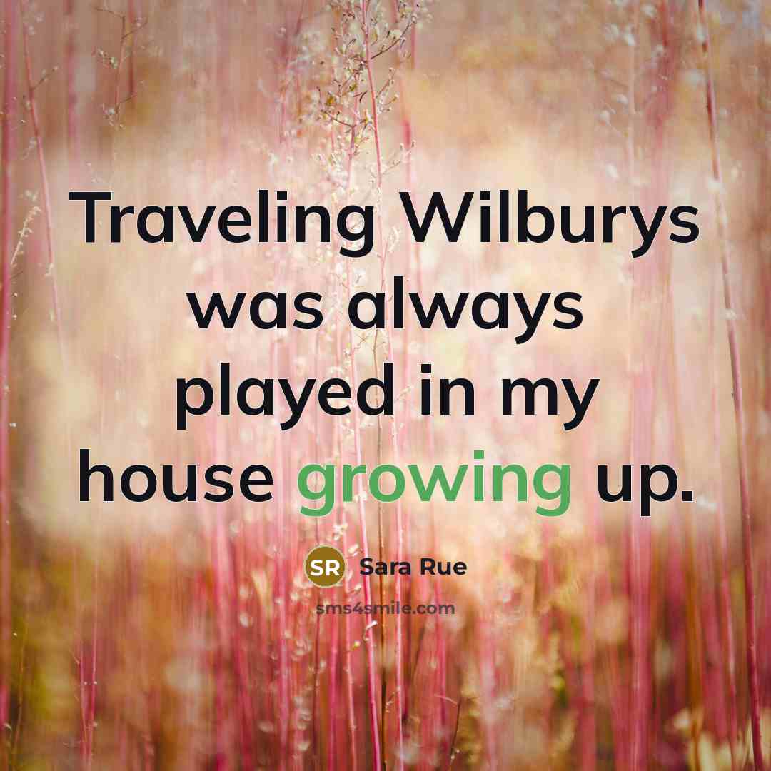 “Traveling Wilburys was always played in my house growing up.…” quote by Sara Rue