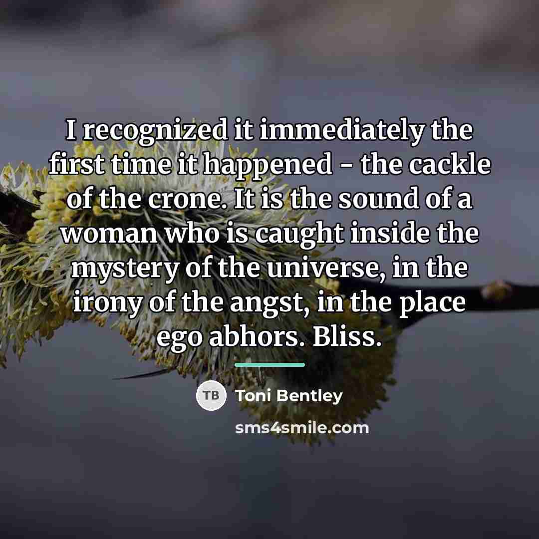 “I recognized it immediately the first time it happened -…” quote by Toni Bentley