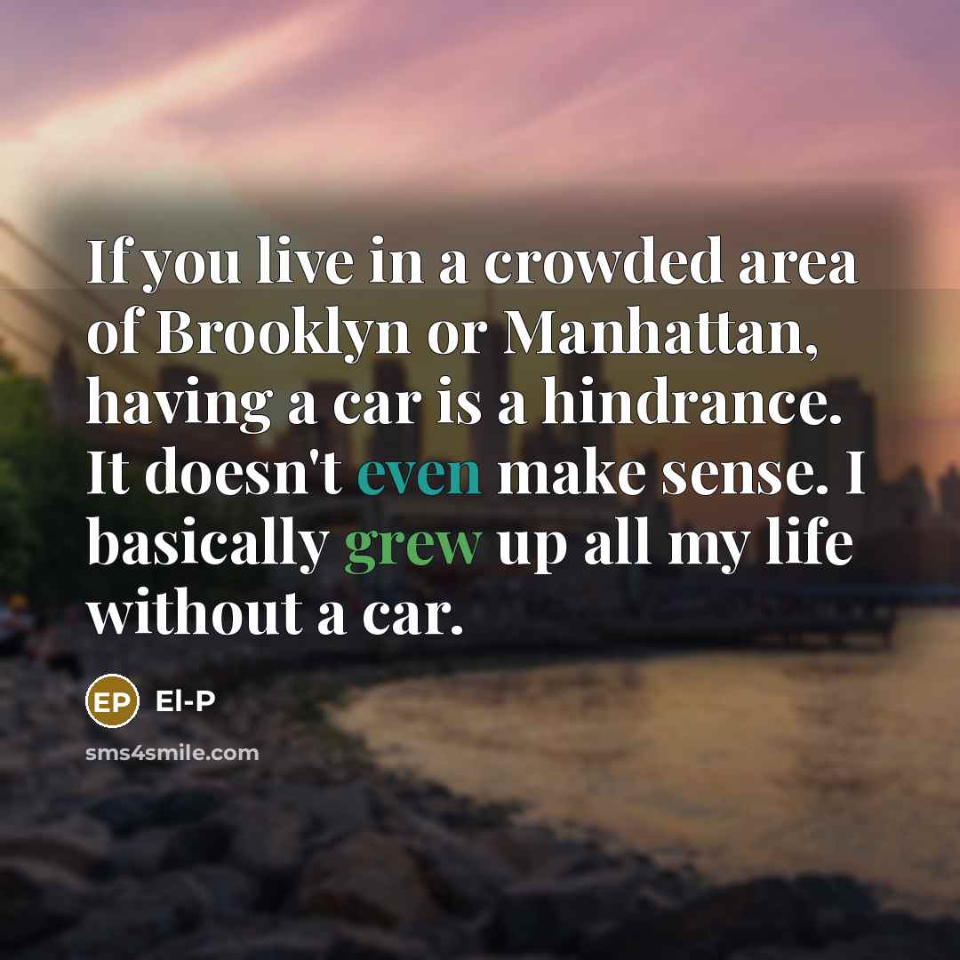 “If you live in a crowded area of Brooklyn or…” quote by El-P