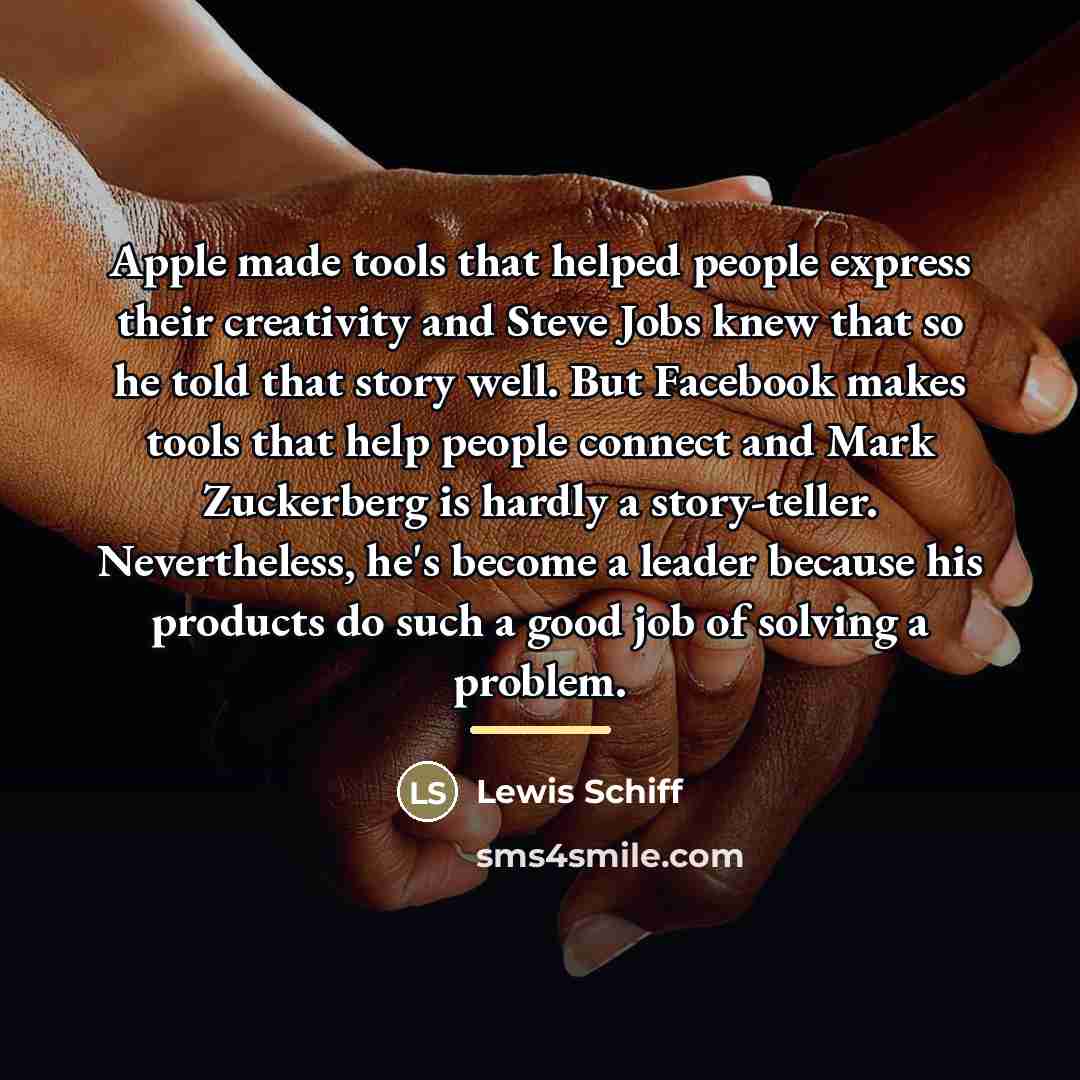 “Apple made tools that helped people express their creativity and…” quote by Lewis Schiff