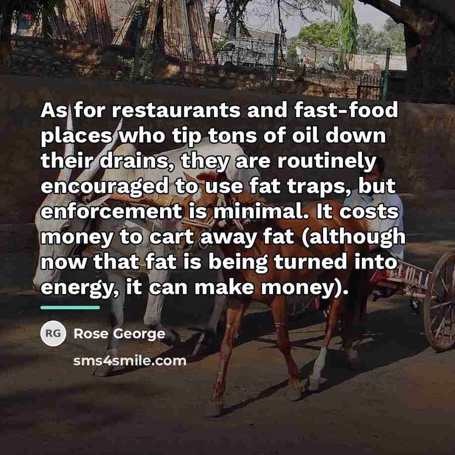 “As for restaurants and fast-food places who tip tons of…” quote by Rose George
