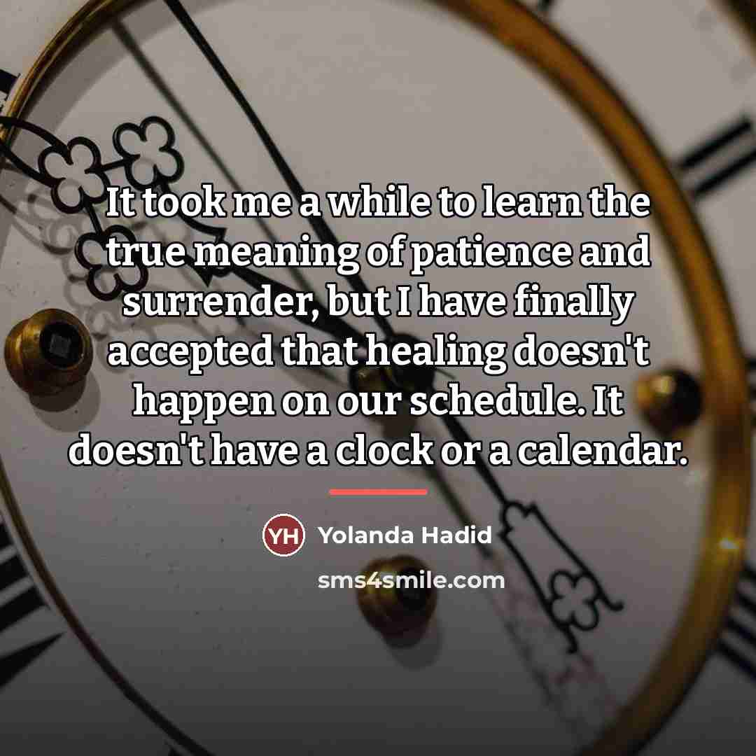 “It took me a while to learn the true meaning…” quote by Yolanda Hadid