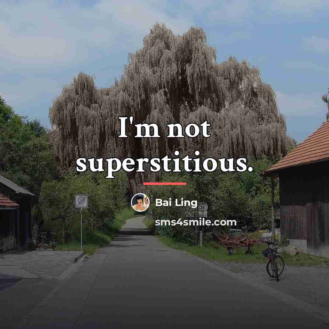 “I'm not superstitious.…” quote by Bai Ling