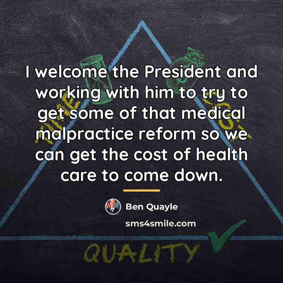“I welcome the President and working with him to try…” quote by Ben Quayle