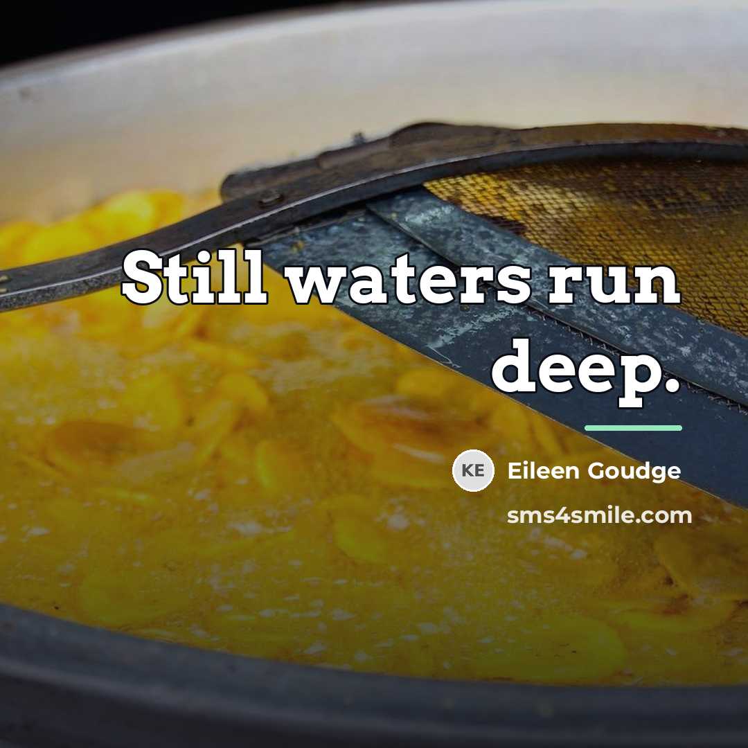 “Still waters run deep.…” quote by Eileen Goudge