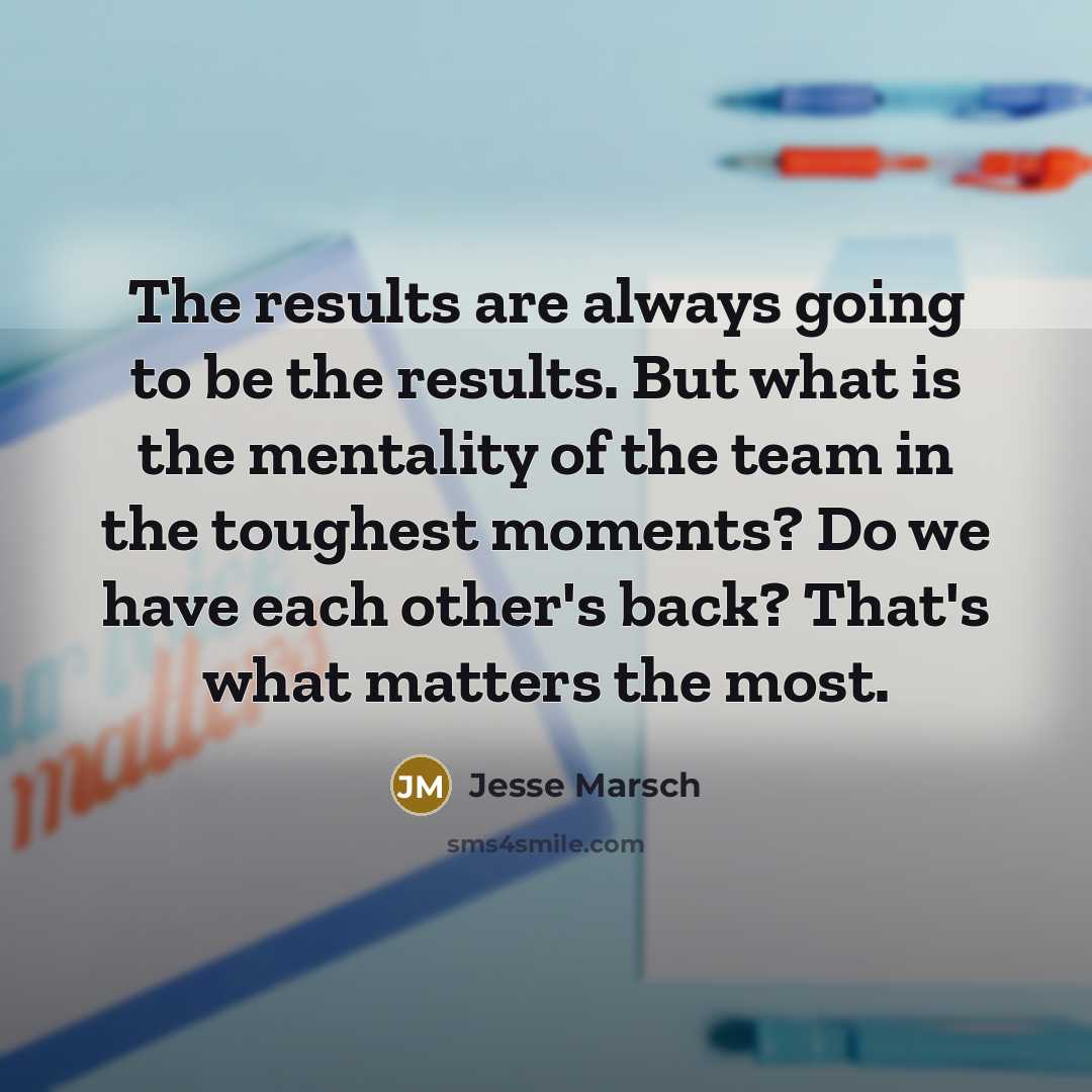 “The results are always going to be the results. But…” quote by Jesse Marsch