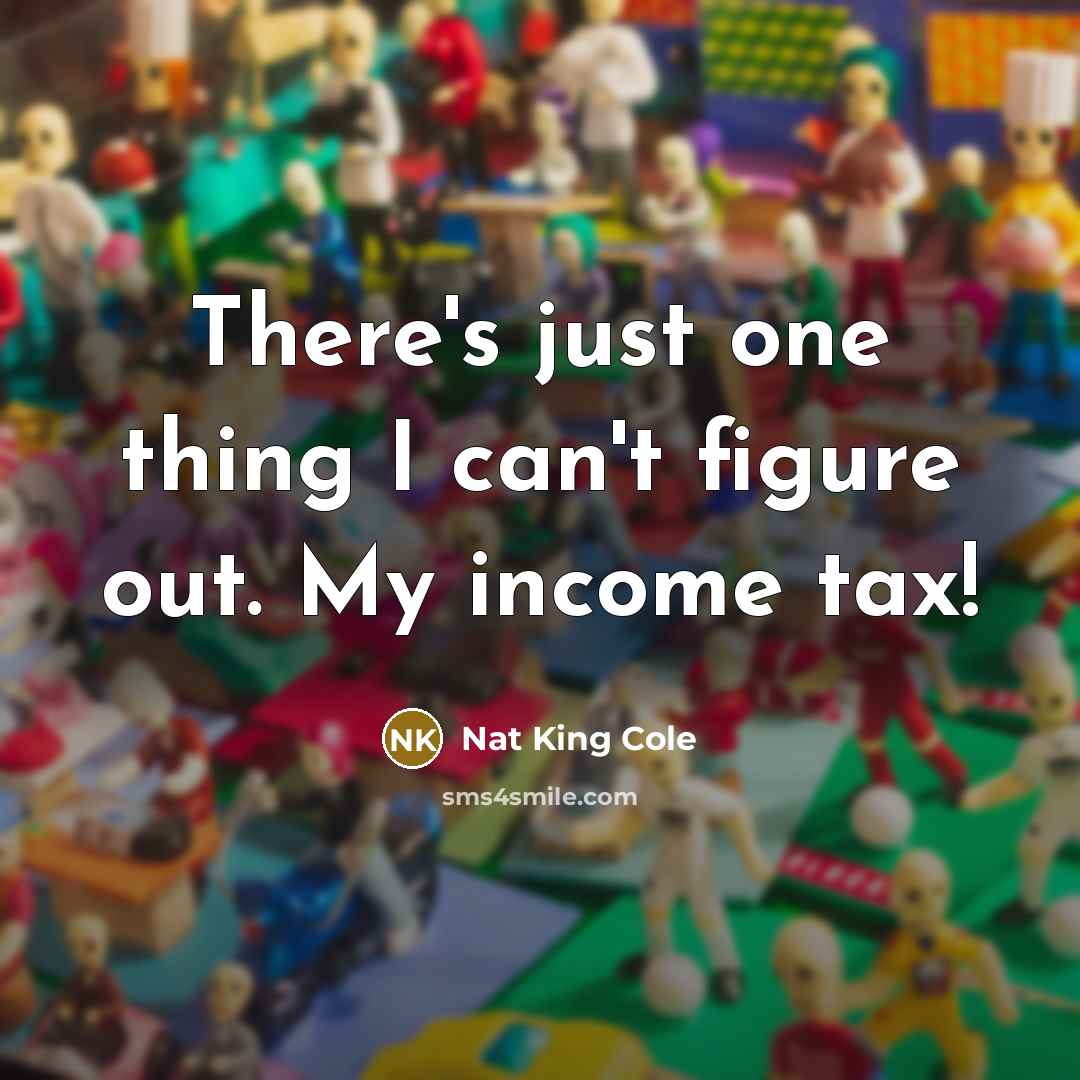 “There's just one thing I can't figure out. My income…” quote by Nat King Cole