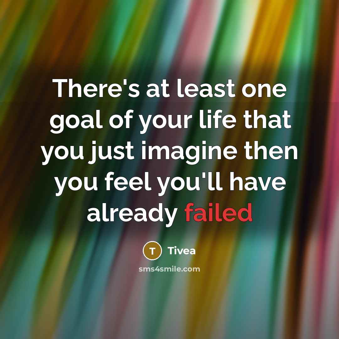 “There's at least one goal of your life that you…” quote by Tivea