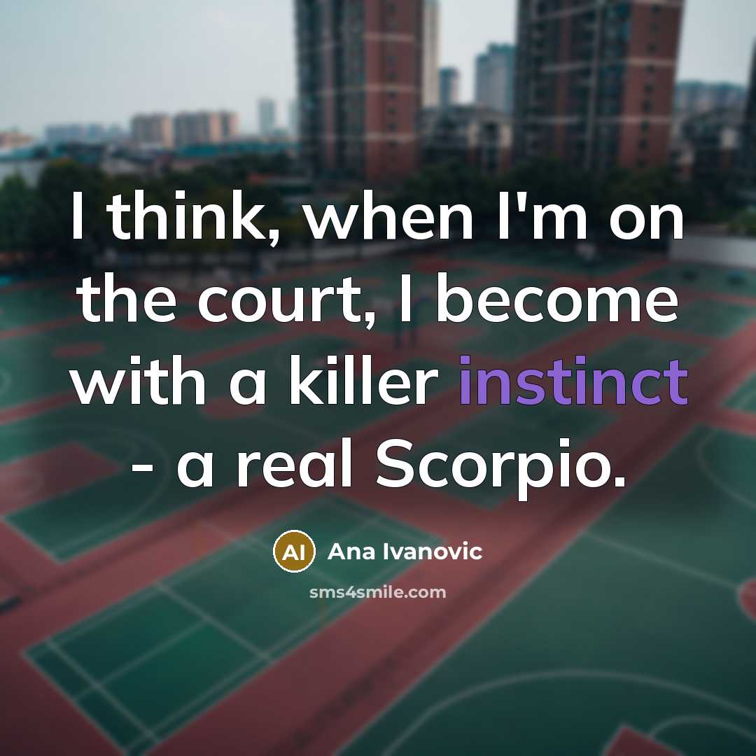“I think, when I'm on the court, I become with…” quote by Ana Ivanovic