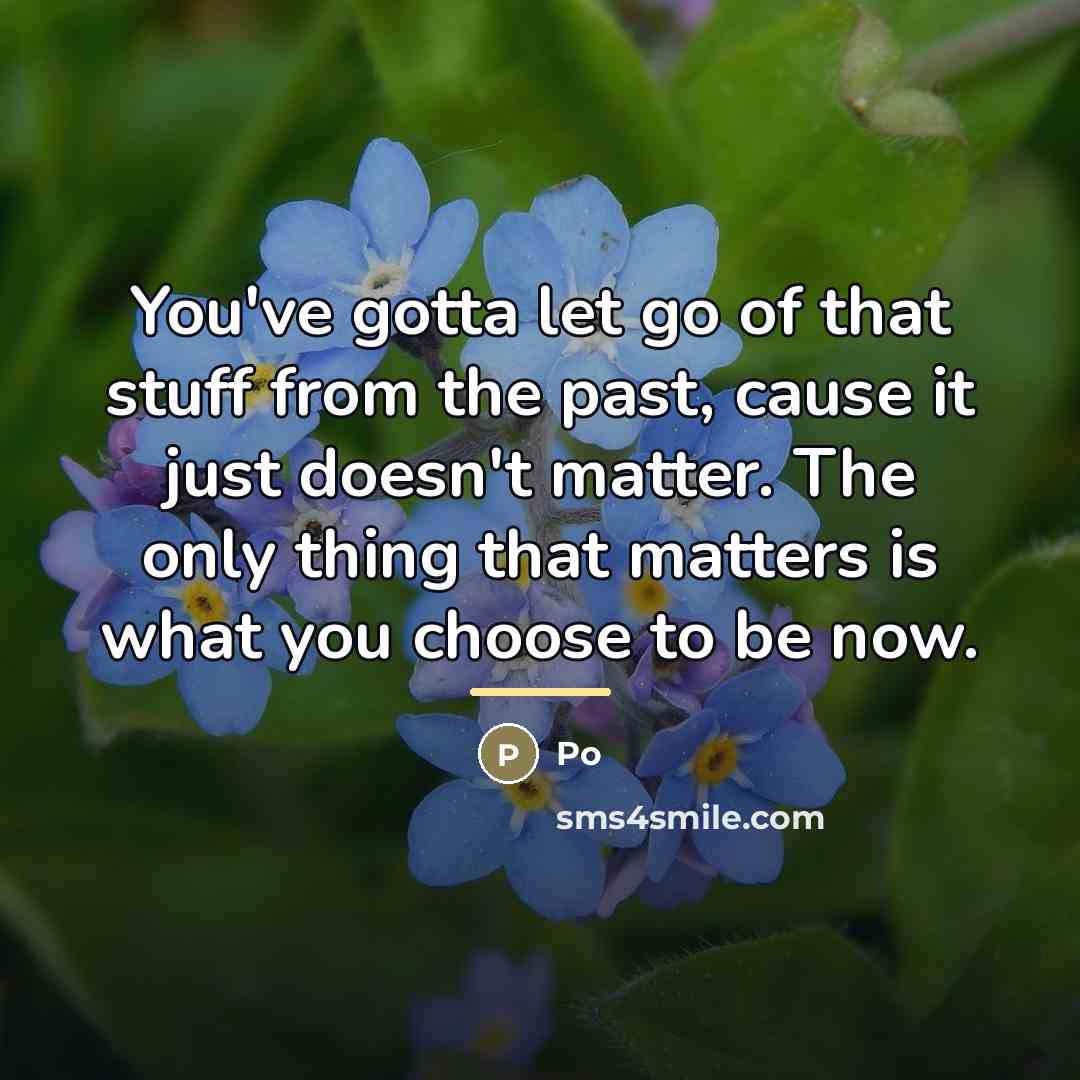 “You've gotta let go of that stuff from the past,…” quote by Po