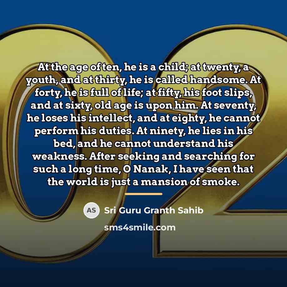 “At the age of ten, he is a child; at…” quote by Sri Guru Granth Sahib