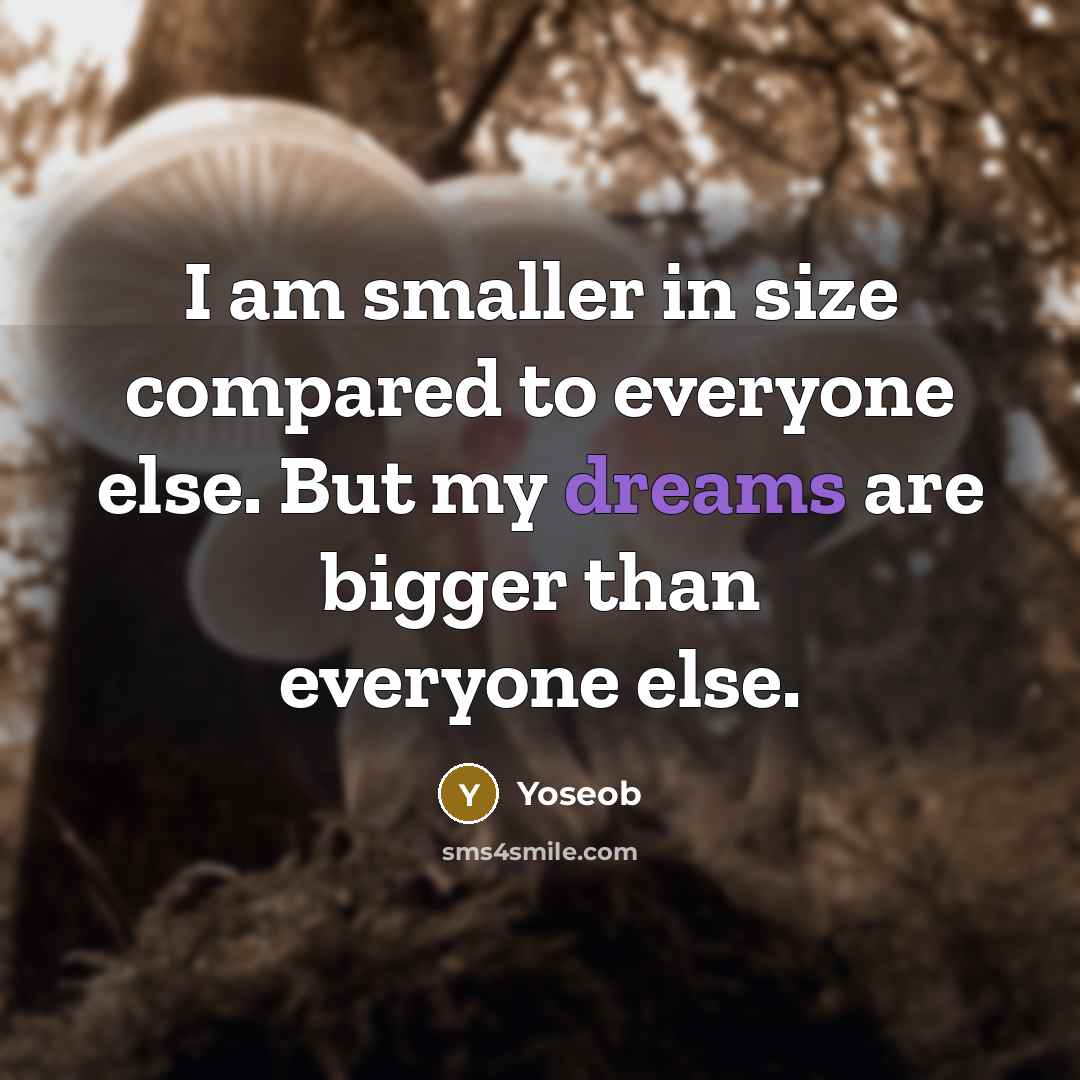 “I am smaller in size compared to everyone else. But…” quote by Yoseob