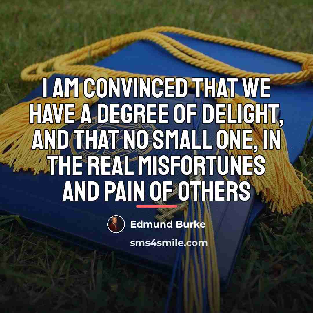 “I am convinced that we have a degree of delight,…” quote by Edmund Burke