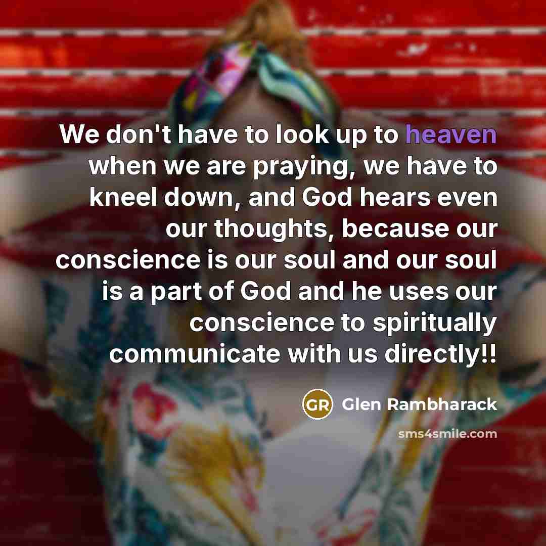 “We don't have to look up to heaven when we…” quote by Glen Rambharack