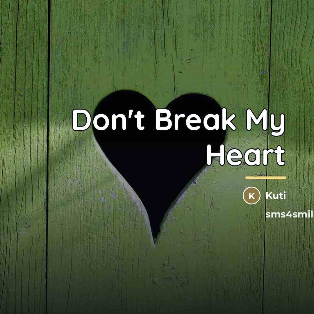 “Don't Break My Heart…” quote by Anonymous