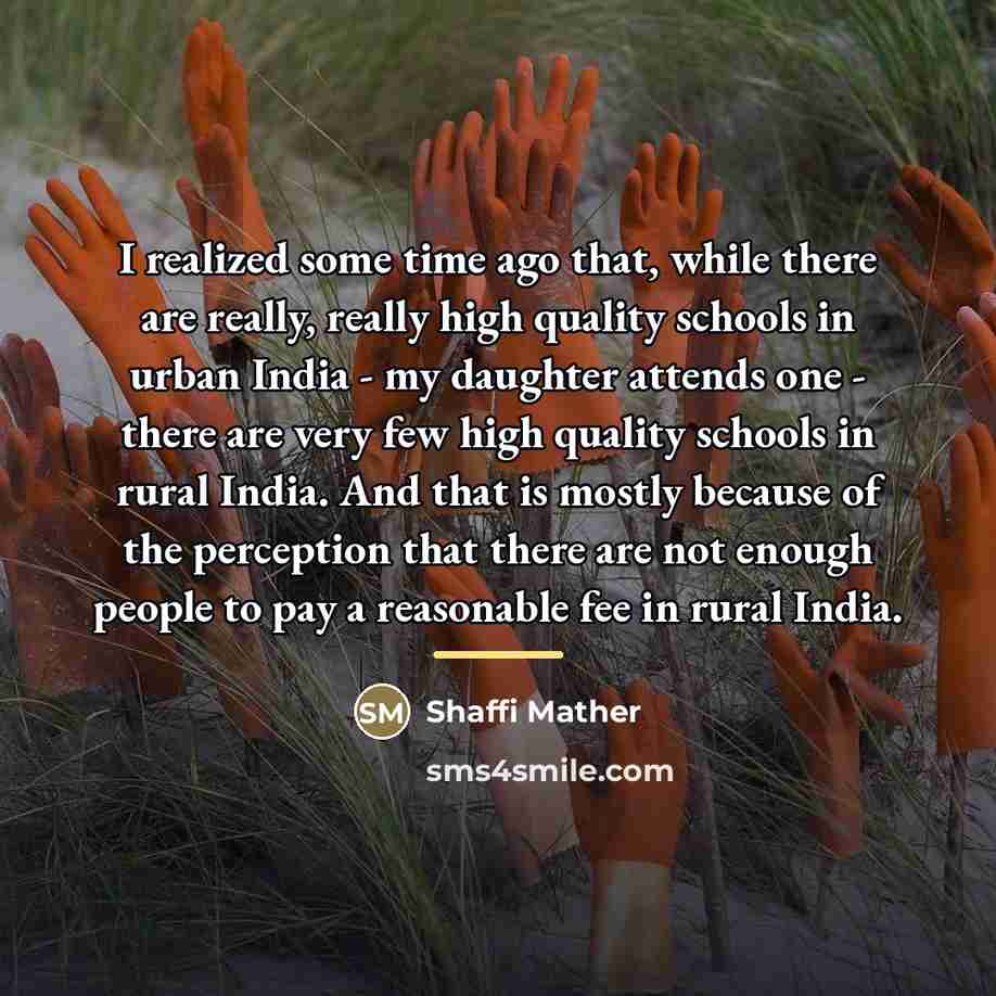 “I realized some time ago that, while there are really,…” quote by Shaffi Mather