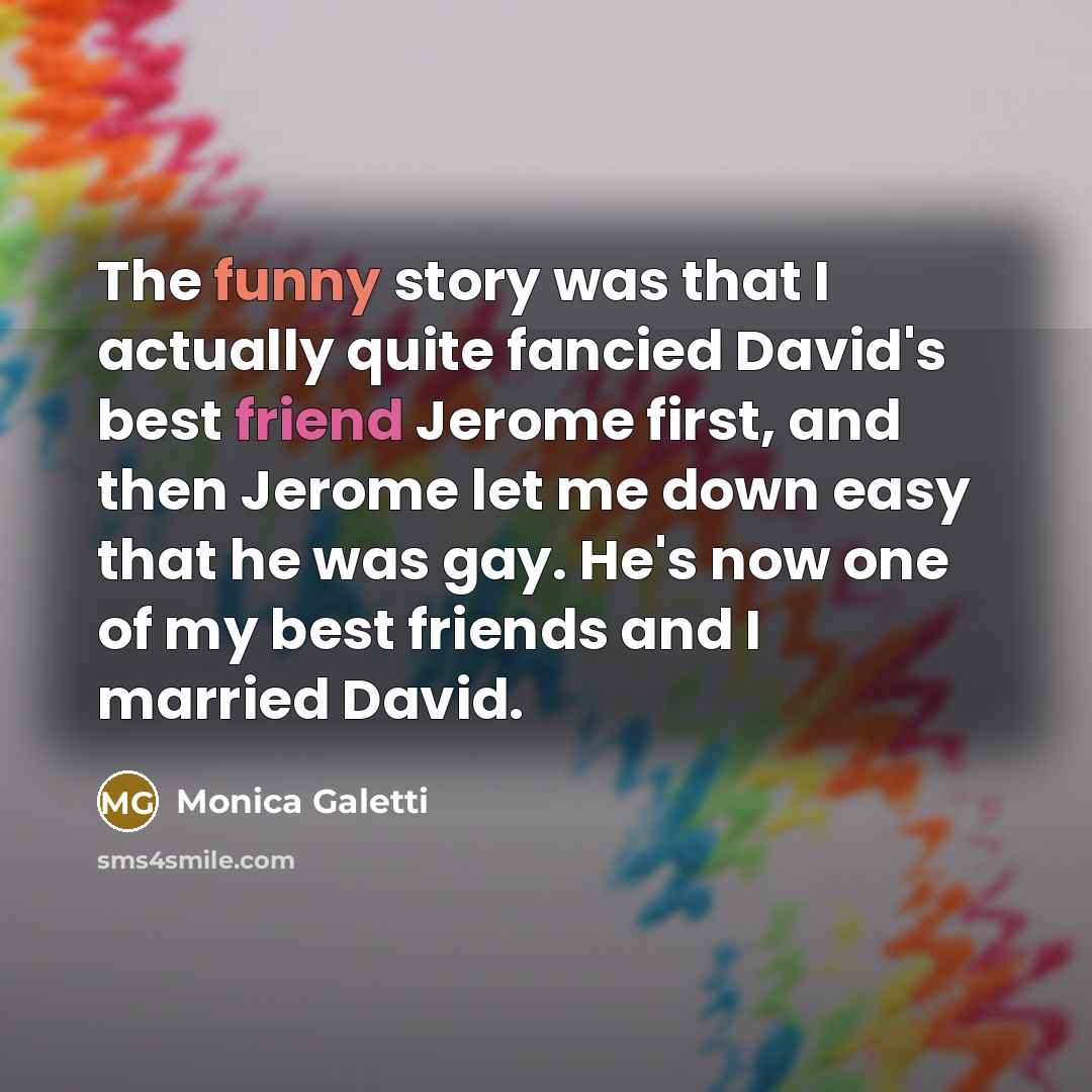 “The funny story was that I actually quite fancied David's…” quote by Monica Galetti