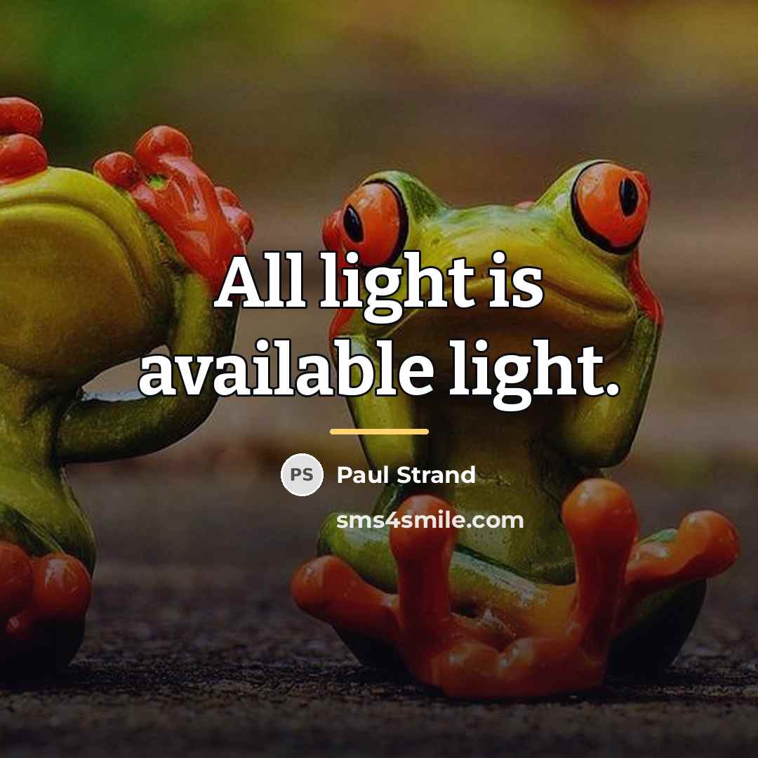 “All light is available light.…” quote by Paul Strand