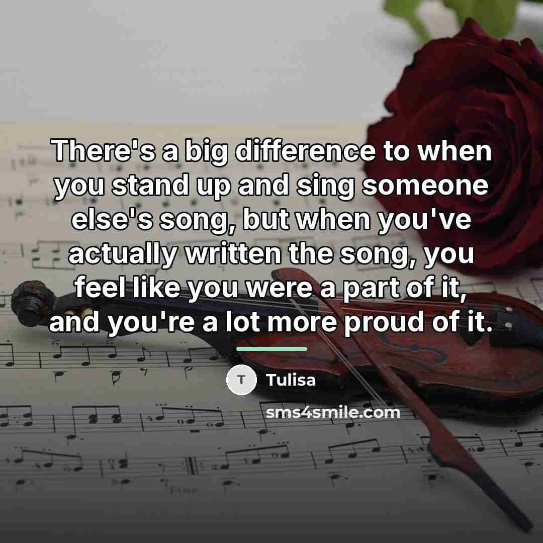 “There's a big difference to when you stand up and…” quote by Tulisa