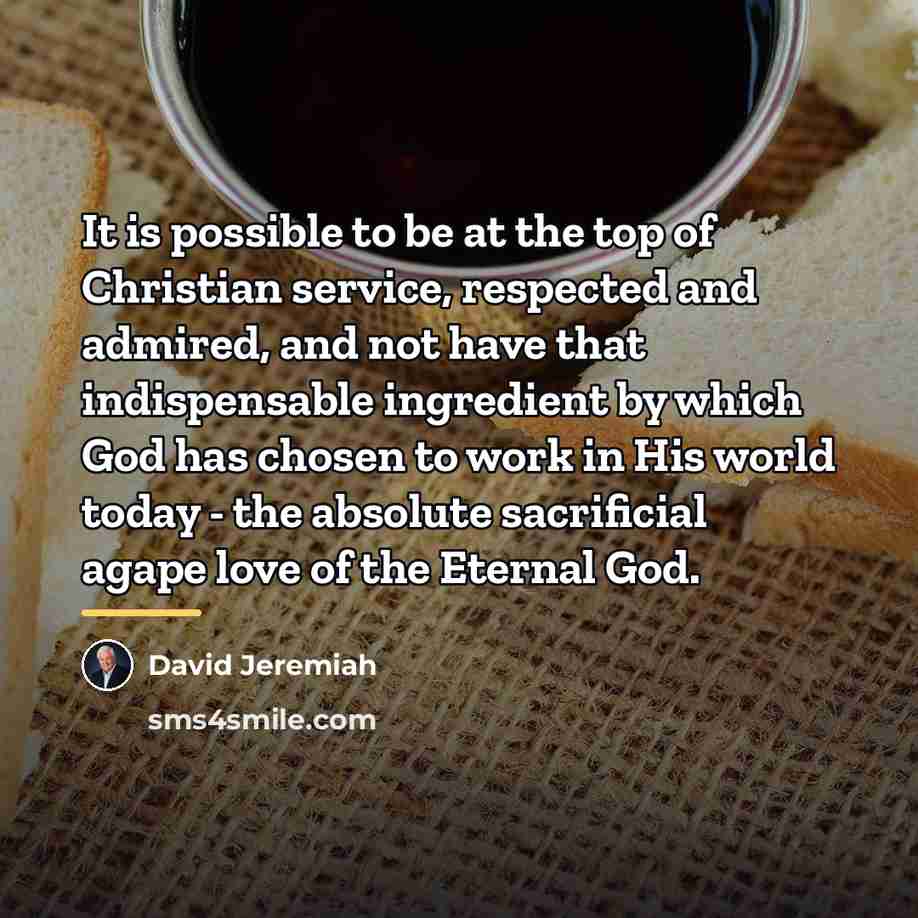 “It is possible to be at the top of Christian…” quote by David Jeremiah