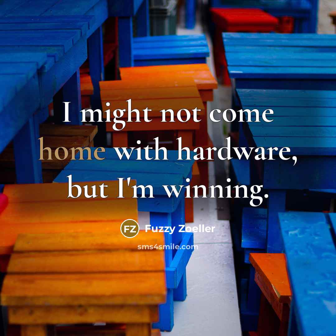 “I might not come home with hardware, but I'm winning.…” quote by Fuzzy Zoeller