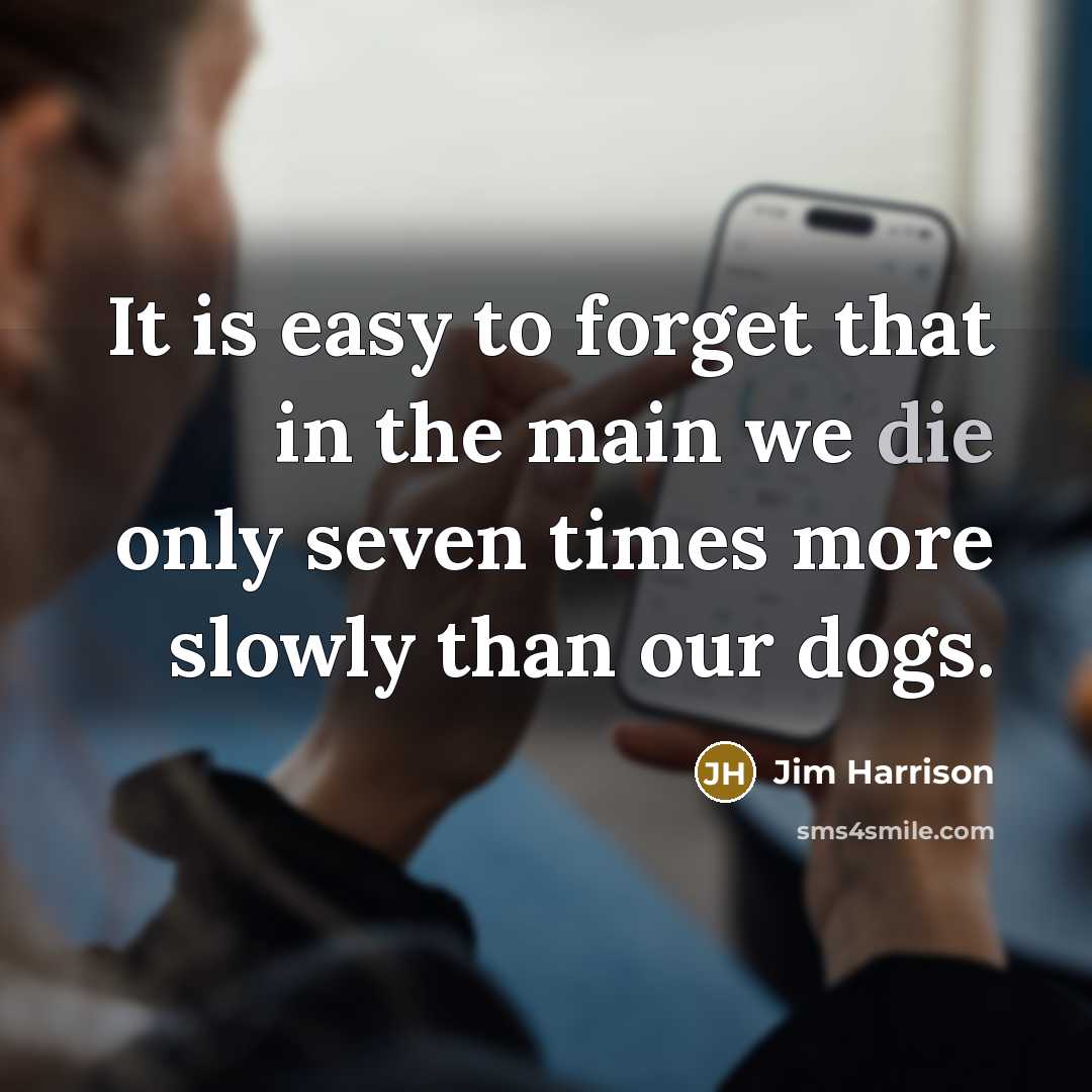 “It is easy to forget that in the main we…” quote by Jim Harrison