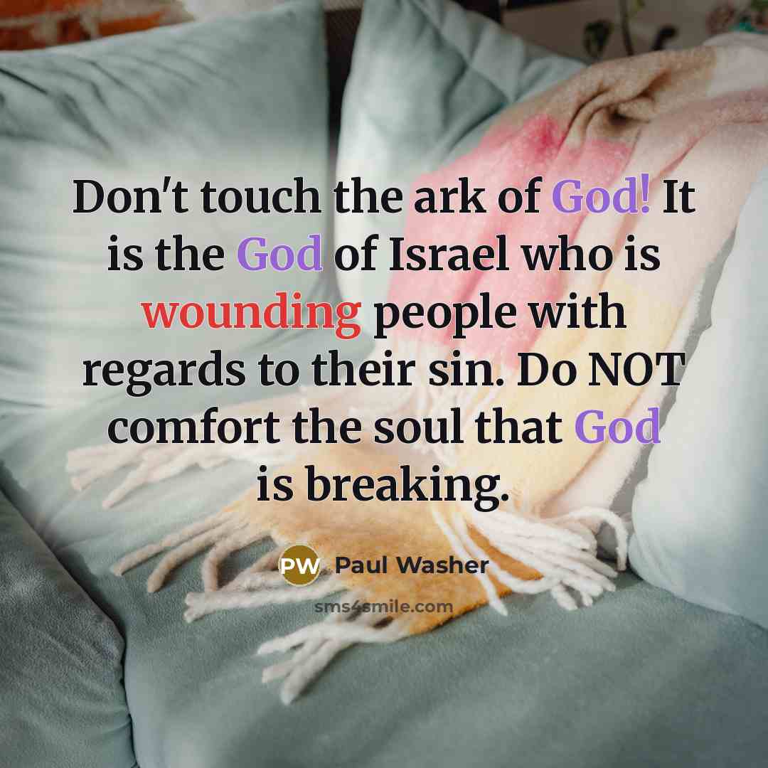 “Don't touch the ark of God! It is the God…” quote by Paul Washer