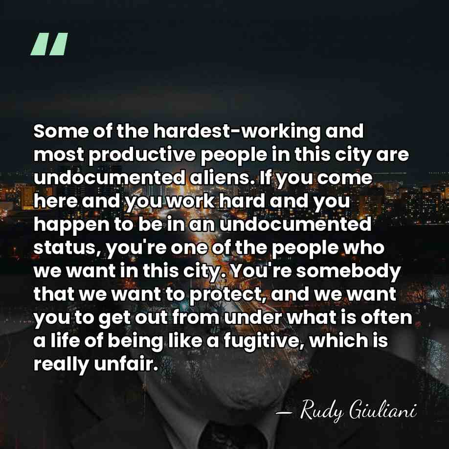 Some of the hardest-working and most productive people in this city are&hellip; - Rudy Giuliani