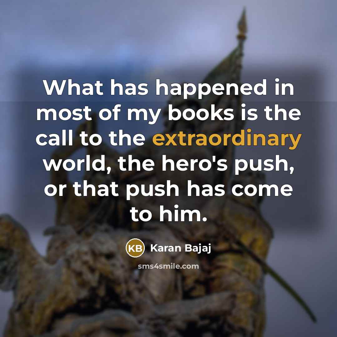 “What has happened in most of my books is the…” quote by Karan Bajaj