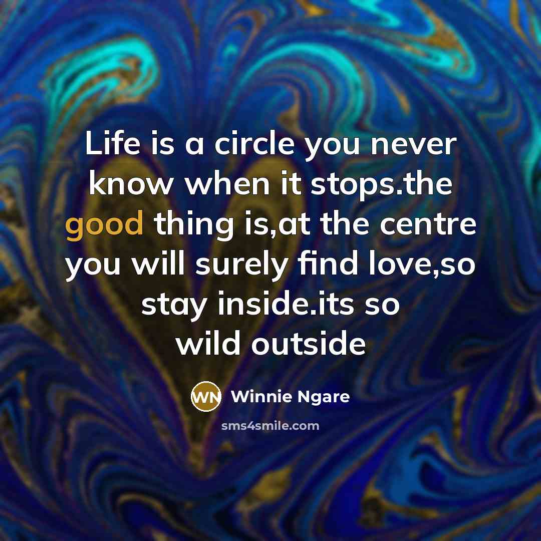 “Life is a circle you never know when it stops.the…” quote by Winnie Ngare