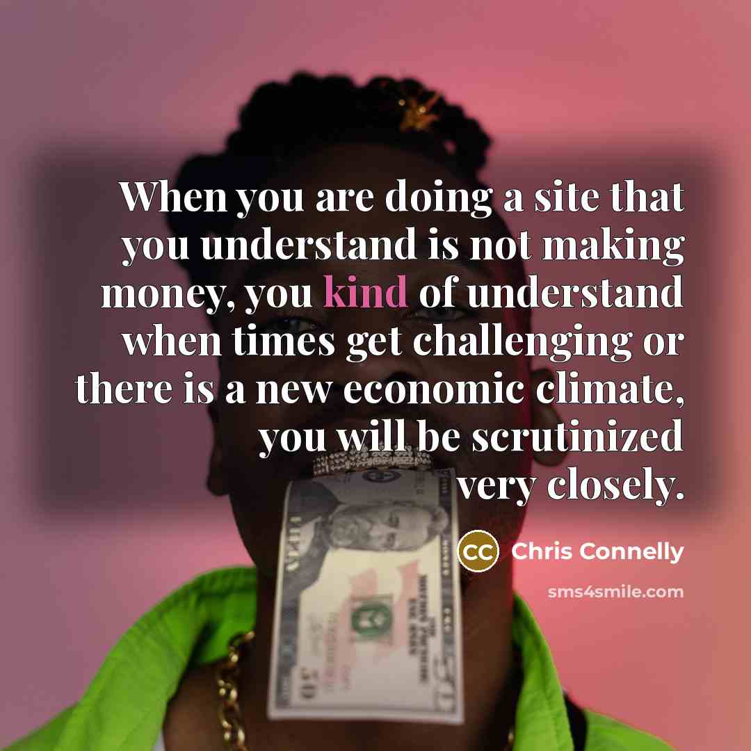 “When you are doing a site that you understand is…” quote by Chris Connelly
