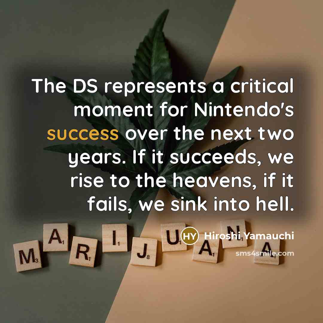 “The DS represents a critical moment for Nintendo's success over…” quote by Hiroshi Yamauchi