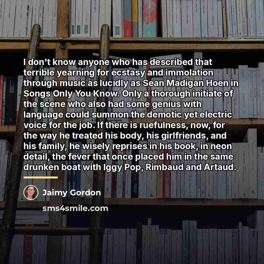 “I don't know anyone who has described that terrible yearning…” quote by Jaimy Gordon