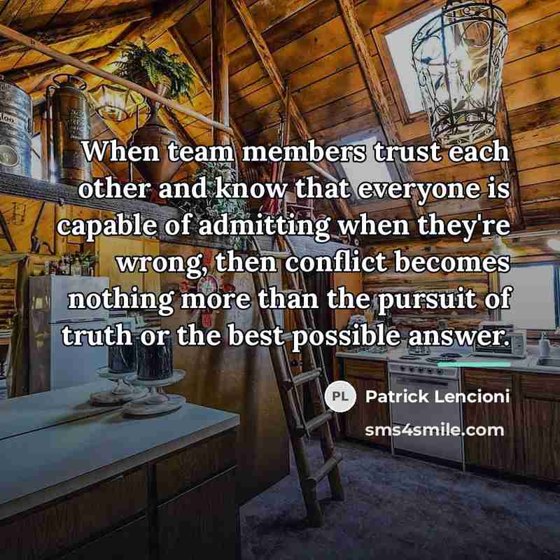 “When team members trust each other and know that everyone…” quote by Patrick Lencioni