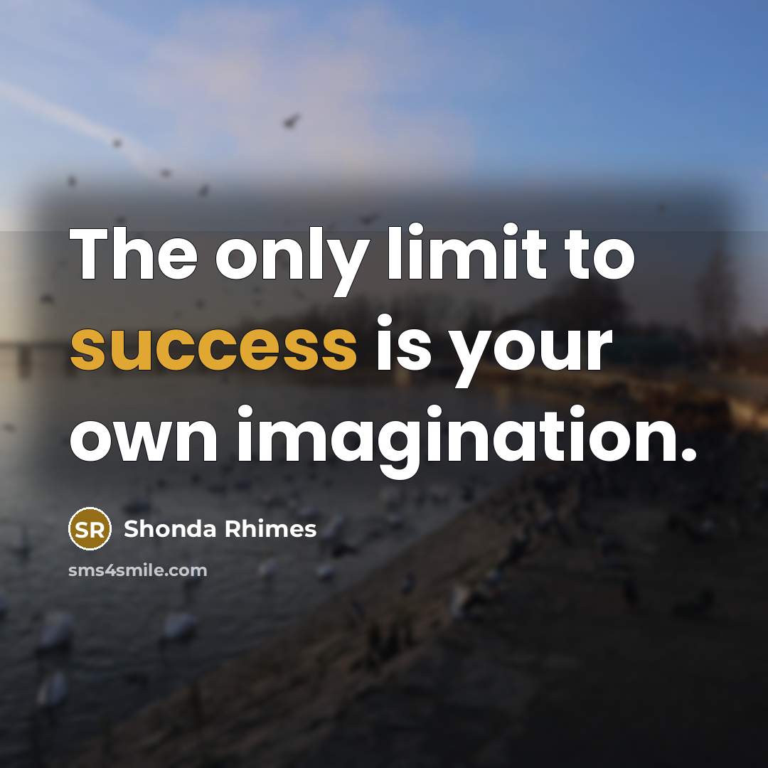 “The only limit to success is your own imagination.…” quote by Shonda Rhimes