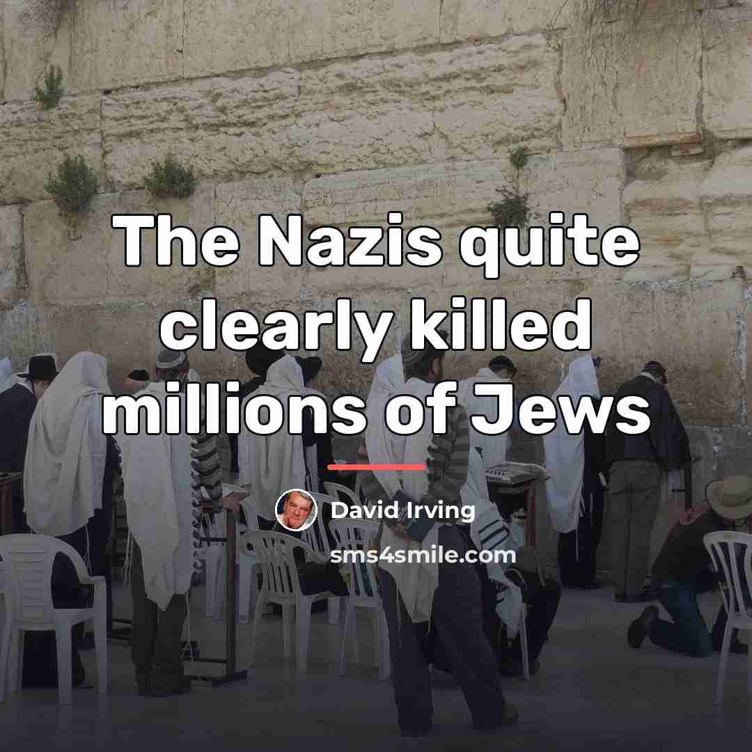 “The Nazis quite clearly killed millions of Jews…” quote by David Irving
