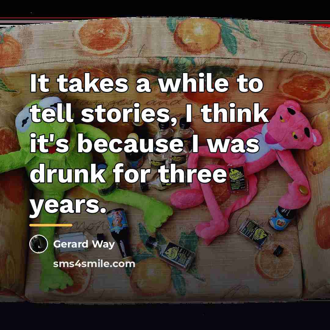 “It takes a while to tell stories, I think it's…” quote by Gerard Way