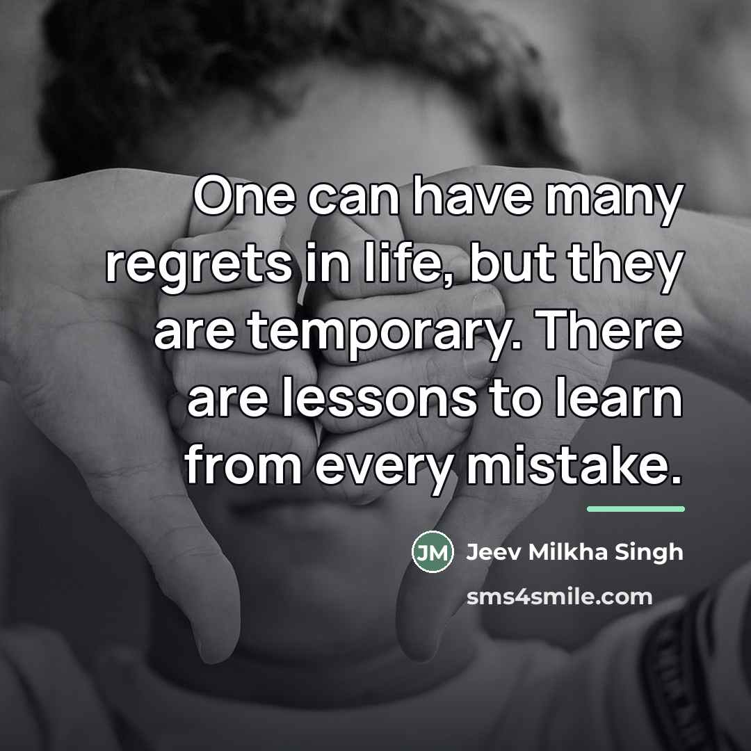 “One can have many regrets in life, but they are…” quote by Jeev Milkha Singh