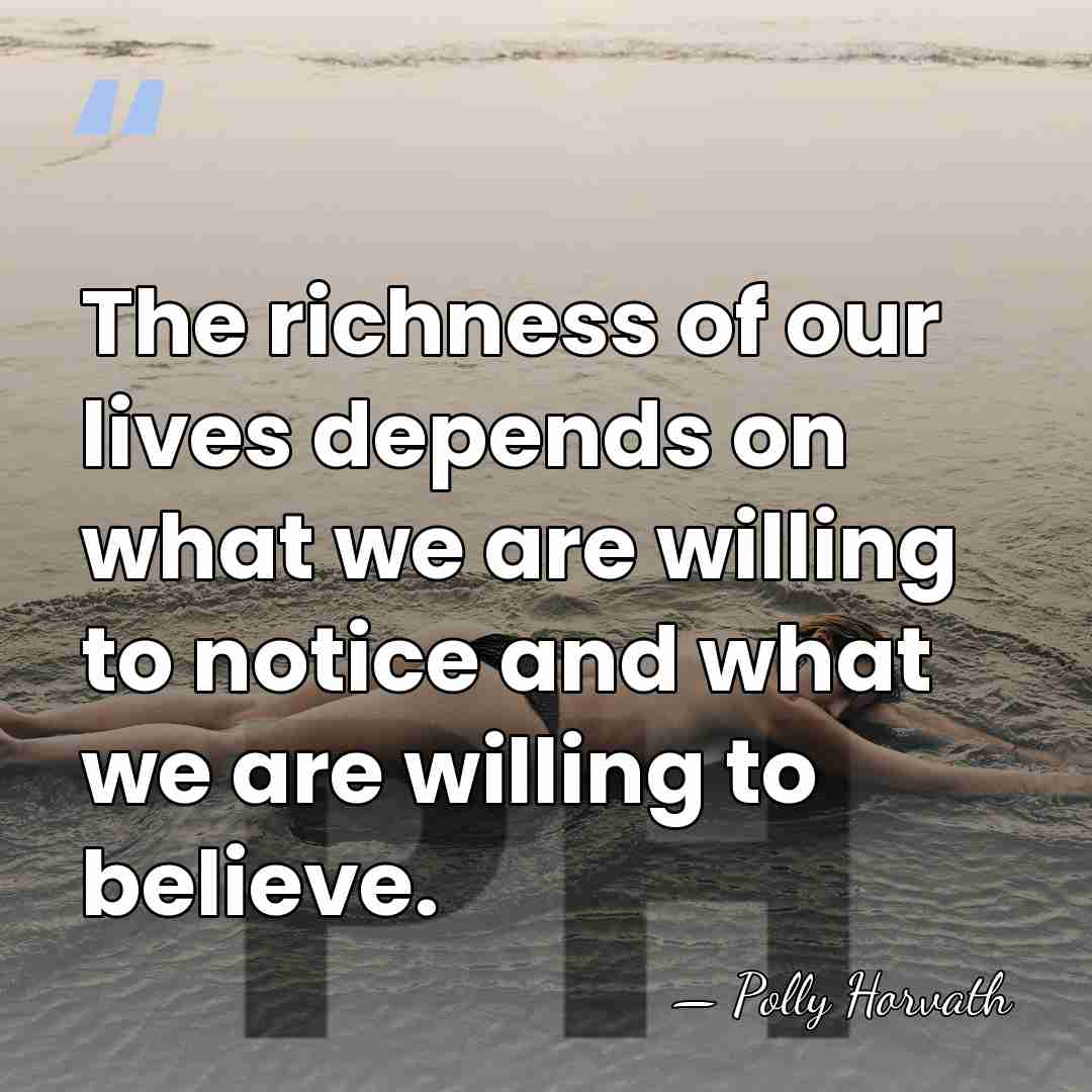 The richness of our lives depends on what we are willing to&hellip; - Polly Horvath