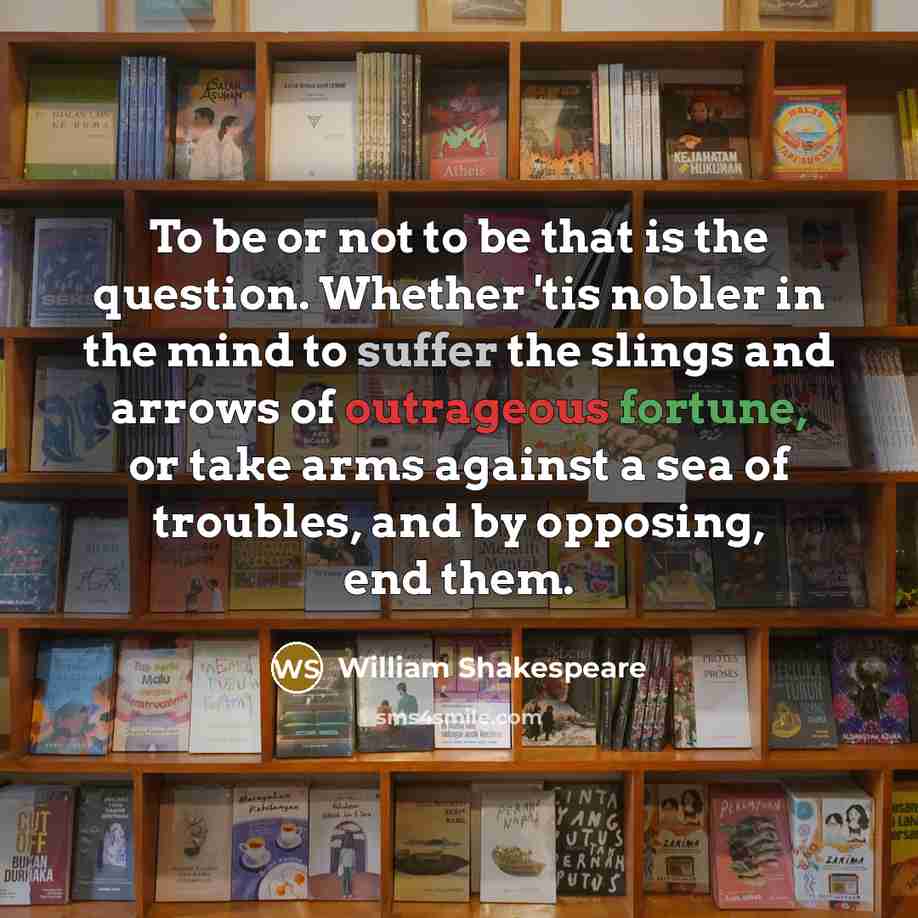 “To be or not to be that is the question.…” quote by William Shakespeare