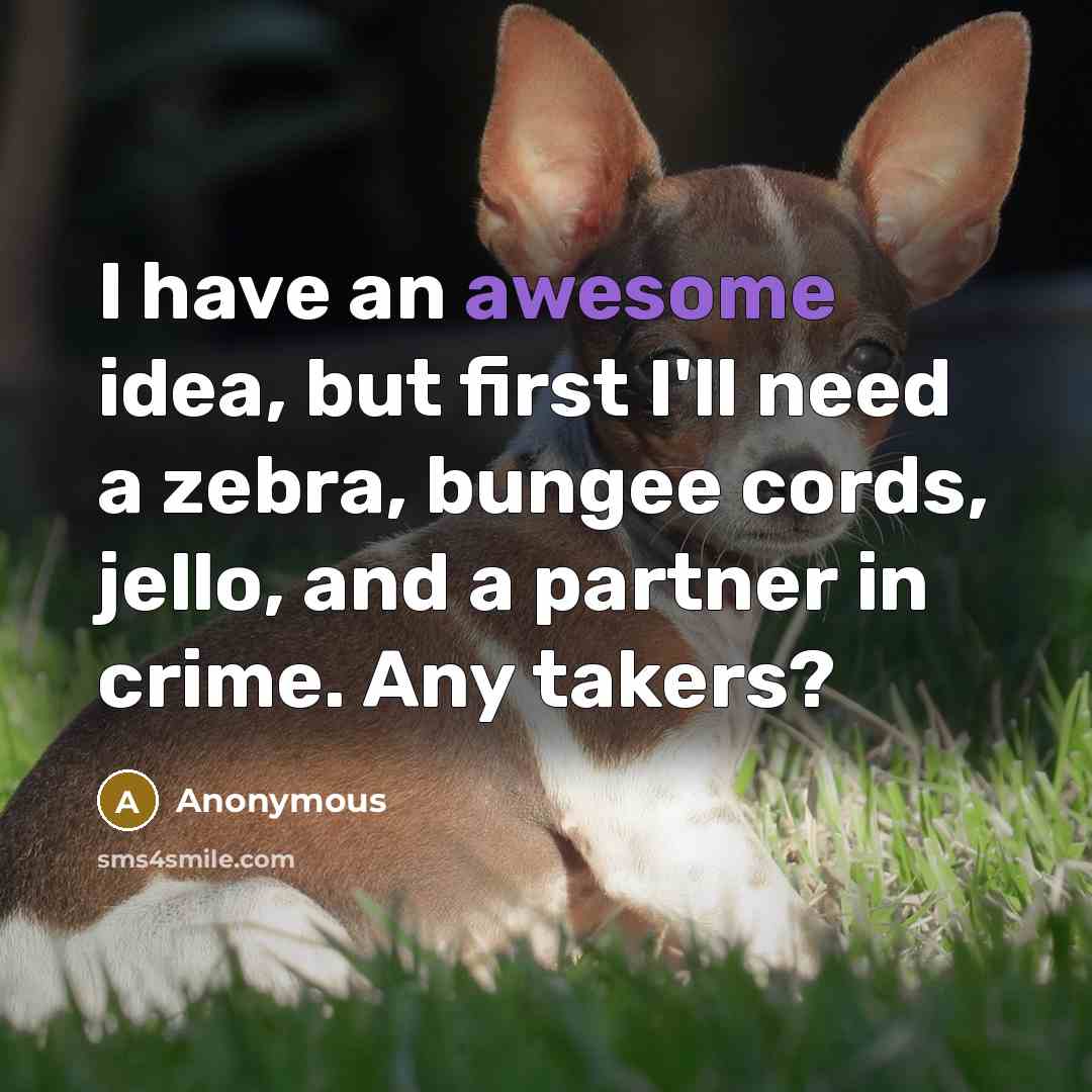 “I have an awesome idea, but first I'll need a…” quote by Anonymous