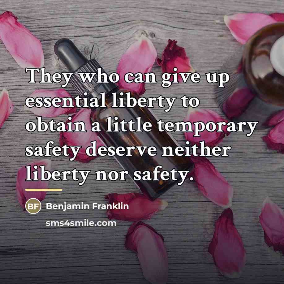 “They who can give up essential liberty to obtain a…” quote by Benjamin Franklin