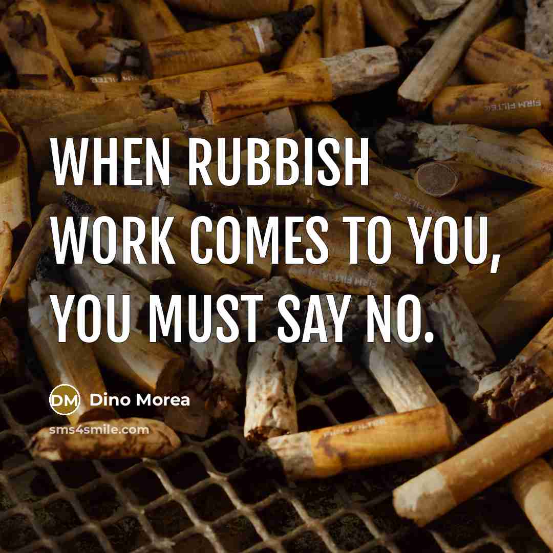 “When rubbish work comes to you, you must say no.…” quote by Dino Morea