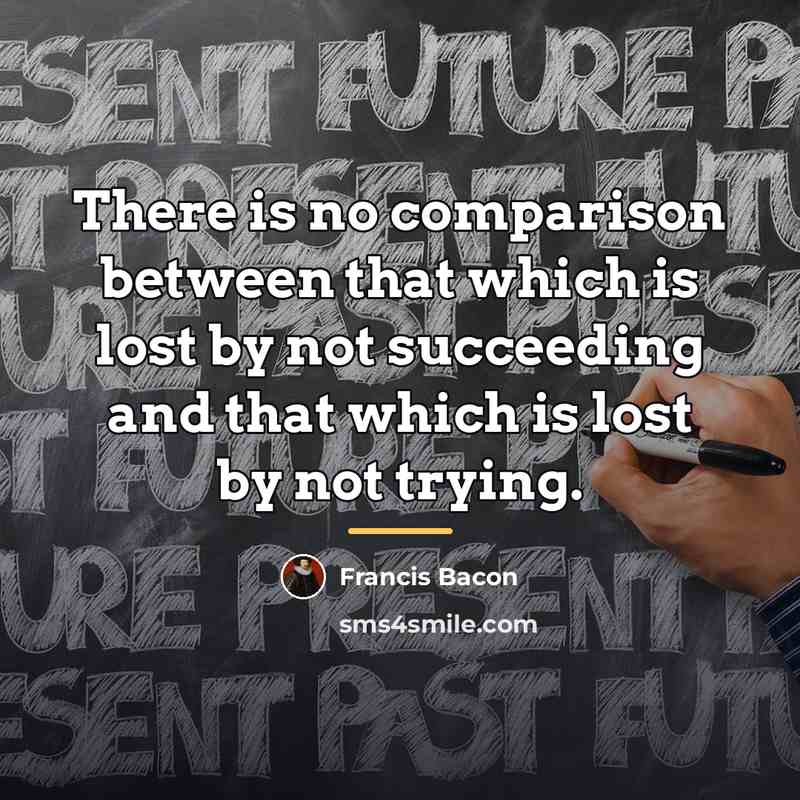 “There is no comparison between that which is lost by…” quote by Francis Bacon
